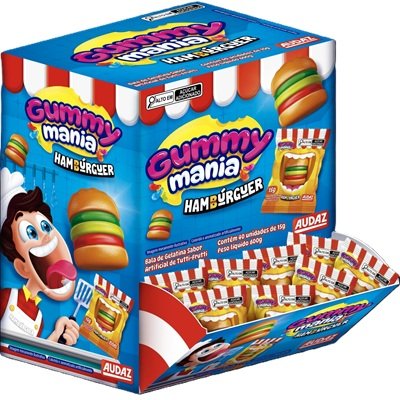 produto: GUMMY MANIA HAMBURGUER DP C/ 40 UN 