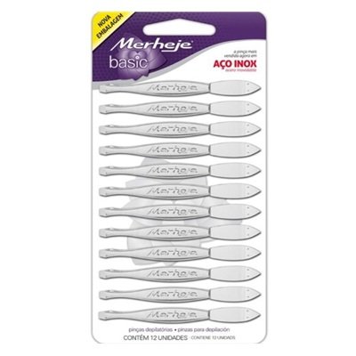 produto: PINCAS DEPILATORIA BASIC EMB. C/12 UNID. MERHEJE 